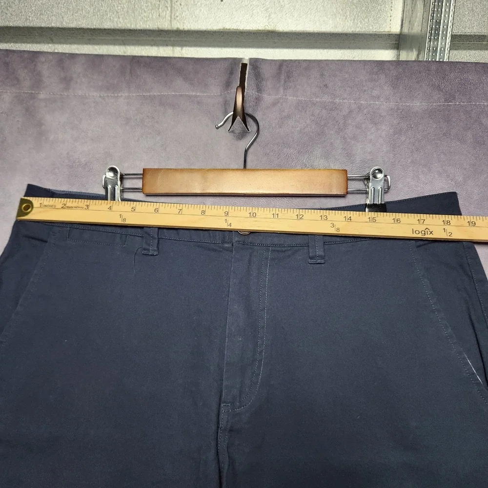 Flag & Anthem Mens Navy Blue Chino Shorts Size 34 CORESH409 Stretch‎ Flat Front